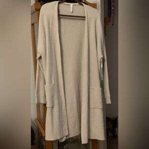 NWT Stylus Open Front Cream Cardigan